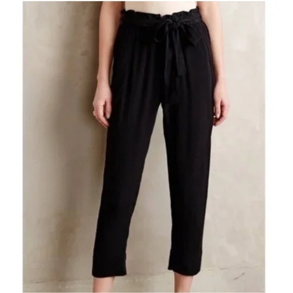 Cartonnier black paper bag pants women’s medium tall - Picture 1 of 8